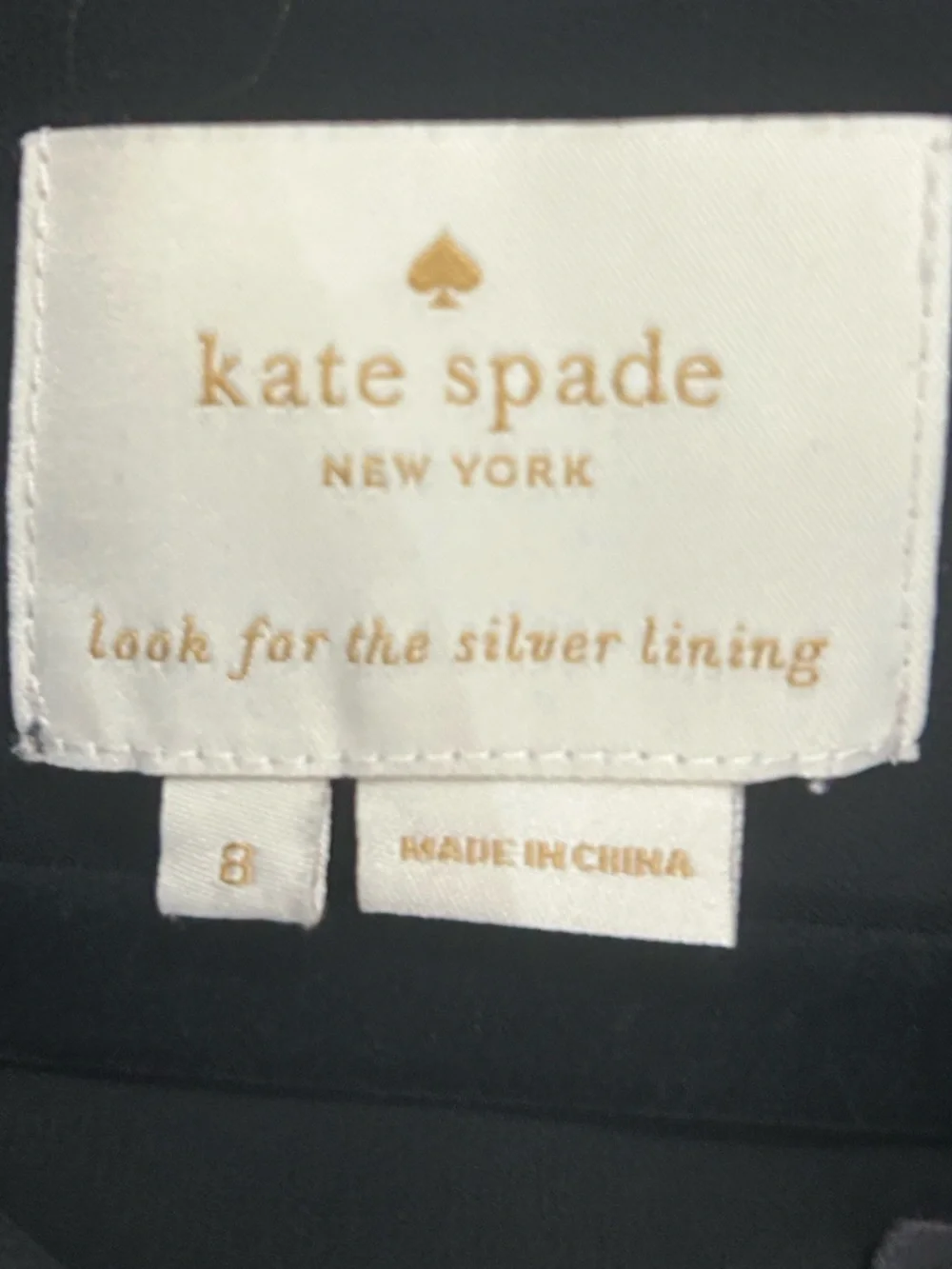 Kate Spade New York Black 100% Silk Shirtdress Long Sleeve Size 8 ♠️